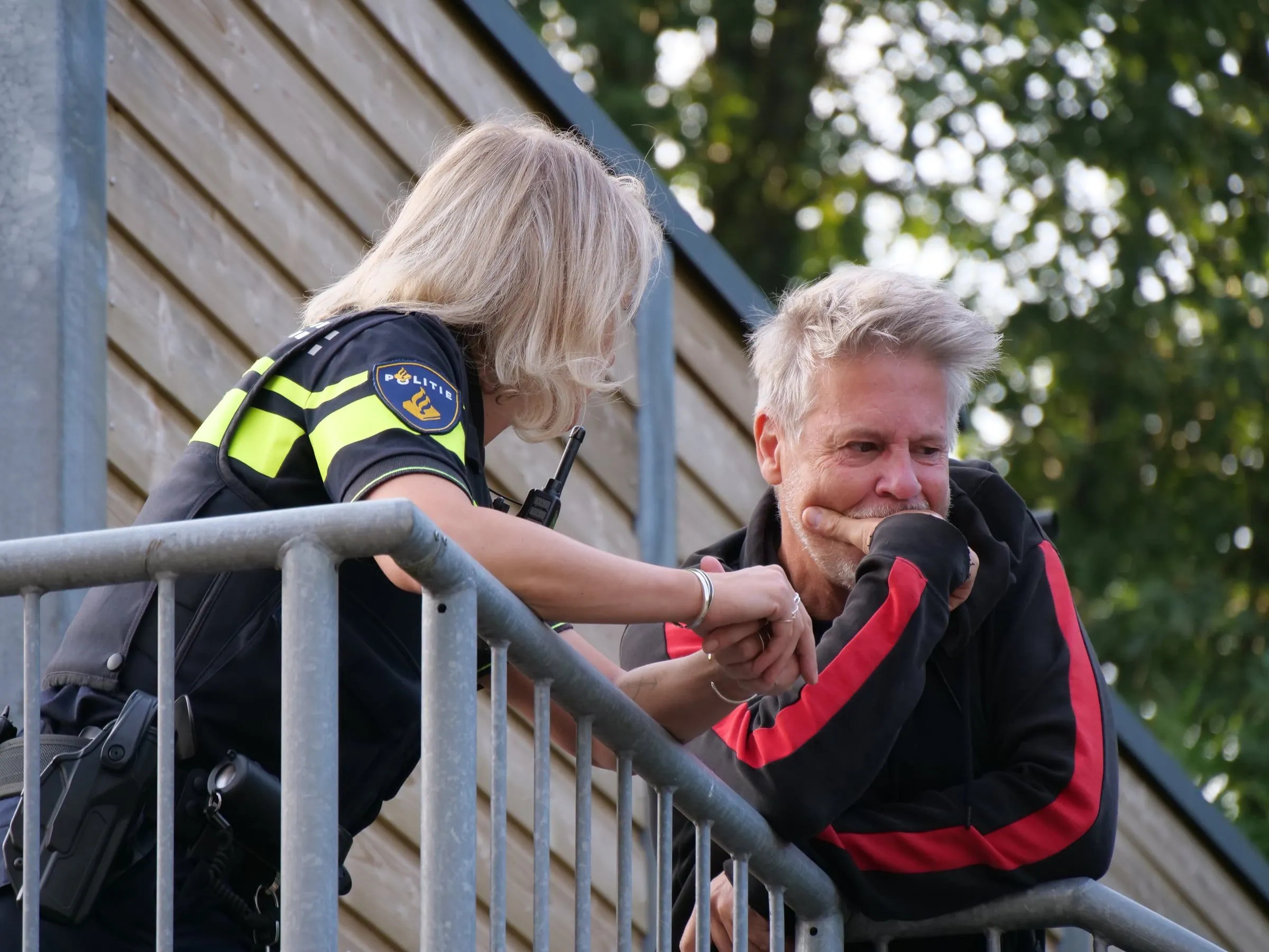 Ernst Renkens als trainingsacteur in een rollenspel