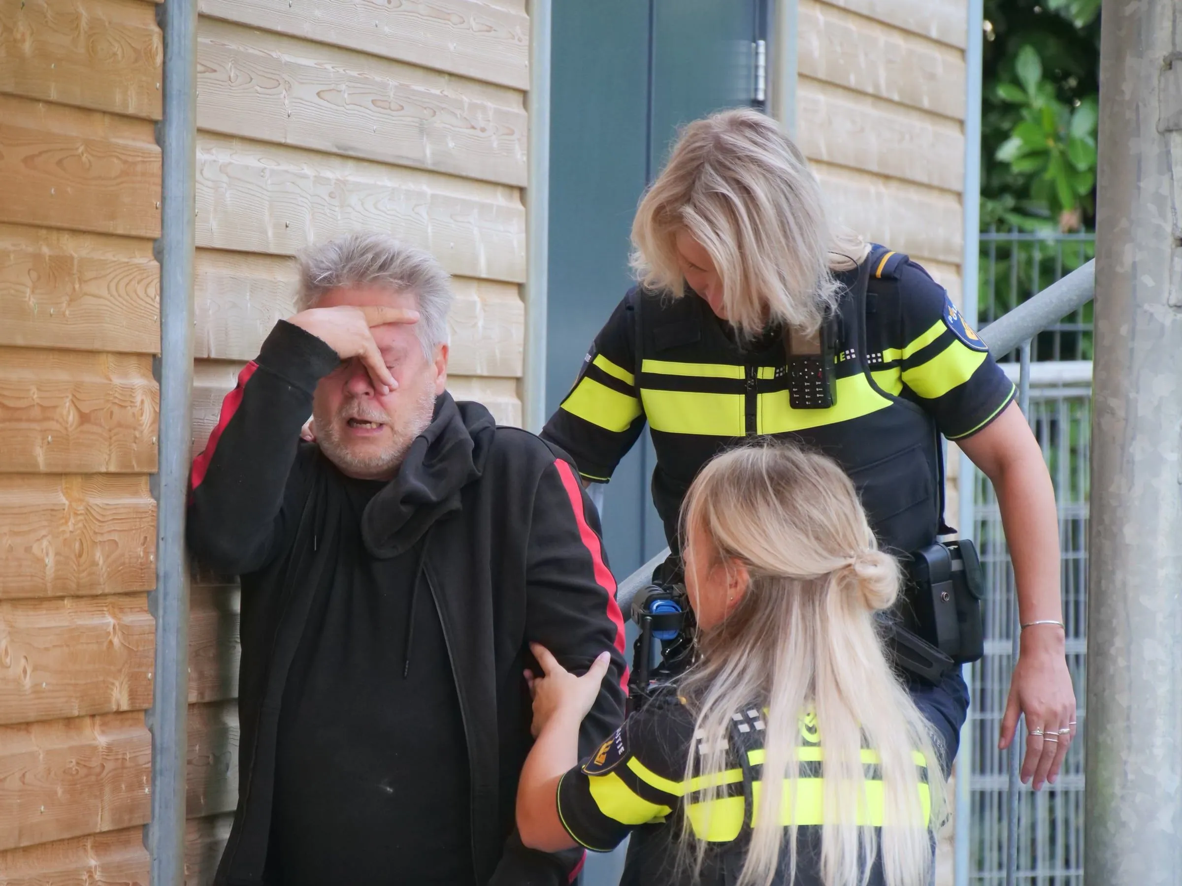 Ernst Renkens als trainingsacteur in een rollenspel
