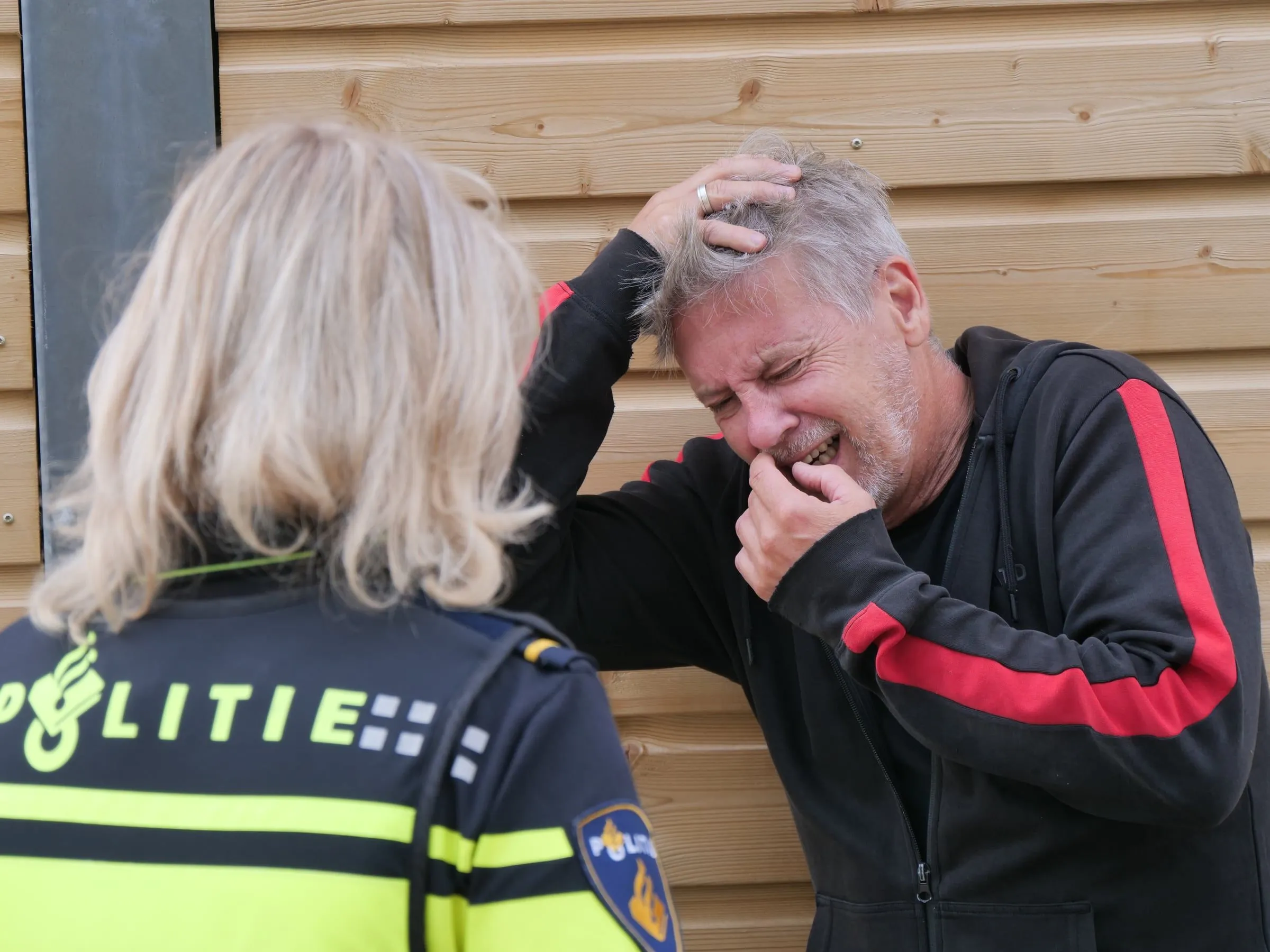 Ernst Renkens als trainingsacteur in een rollenspel